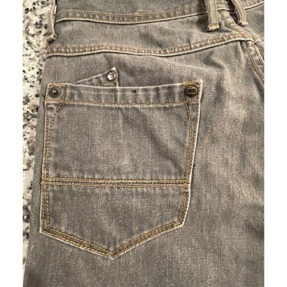 Empyre Mens Straight Leg Jeans Size 34 Gray Denim 5 Pocket Button & Zip Closure - Picture 5 of 13